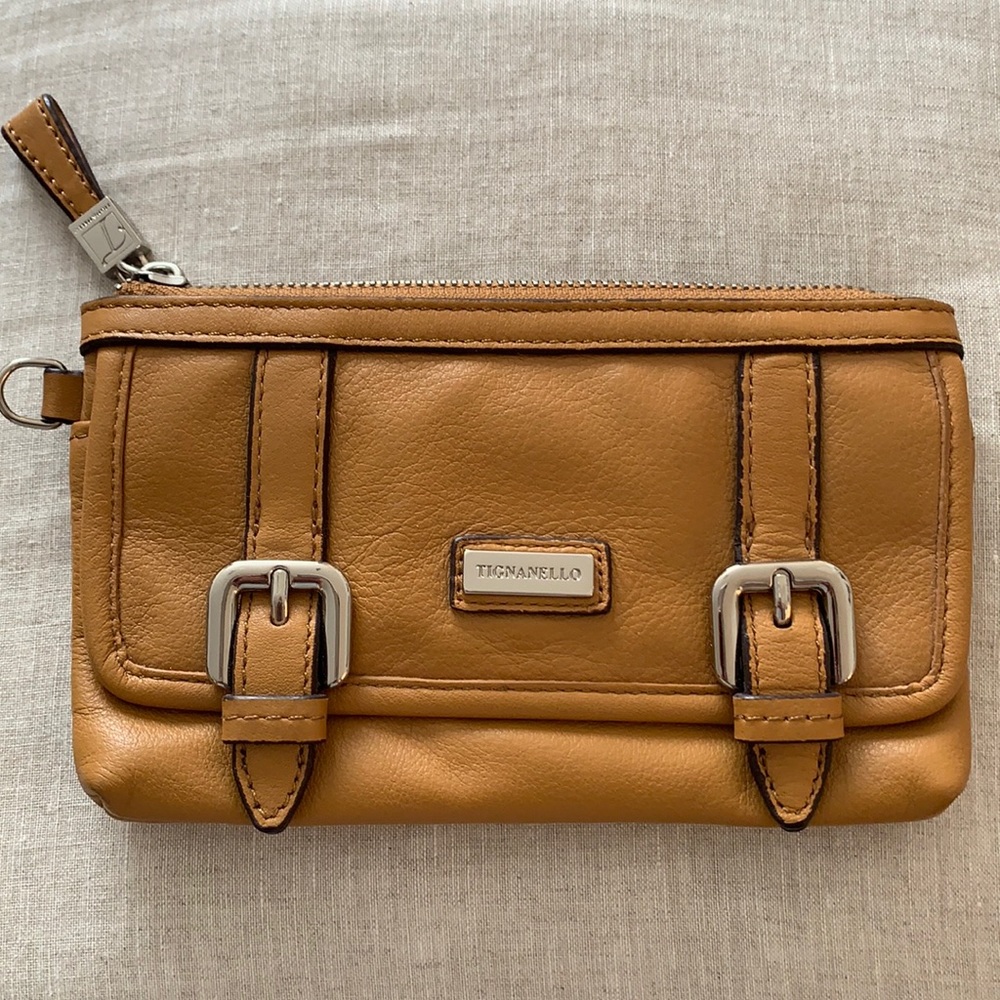 Tignanello Leather Wallet Carmel EUC